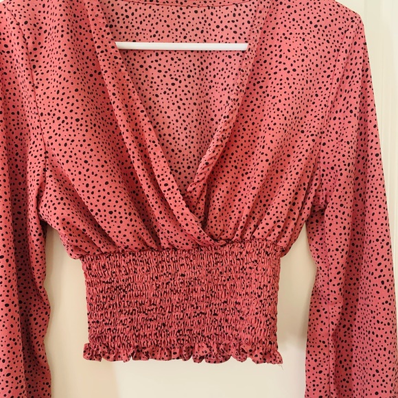 V neck Long sleeve crop top - Picture 3 of 4